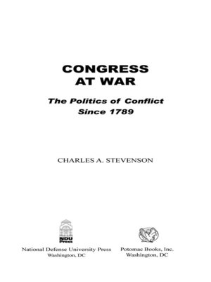 cover image of Congress at War